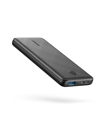 Anker Power Bank (PowerCore 10K), Compact Travel-Ready 10,000mAh Battery Pack with PowerIQ Charging Technology, 5V/3A High-Speed Charging, USB-C (In and Out) for iPhone, iPad, Samsung, Pixel, and More