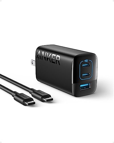 Anker 67W USB-3 Port PIQ 3.0 Compact and Foldable Fast Charger (5ft USB C Cable Included)