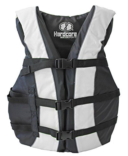 Hardcore Life Jacket Paddle Vest for Adults; Coast Guard Approved Type III PFD Life Vest Flotation Device; Jet ski, Wakeboard, Hardshell Kayak Life Jacket; Ideal Extra Life Jacket for Pontoon Boat