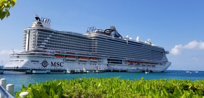MSC Seaside Review | photo of MSC Seaside cruise ship in Port at Ochos Rios