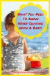 Cruising with a baby - Pinterest photo of rear view of baby playing on beach