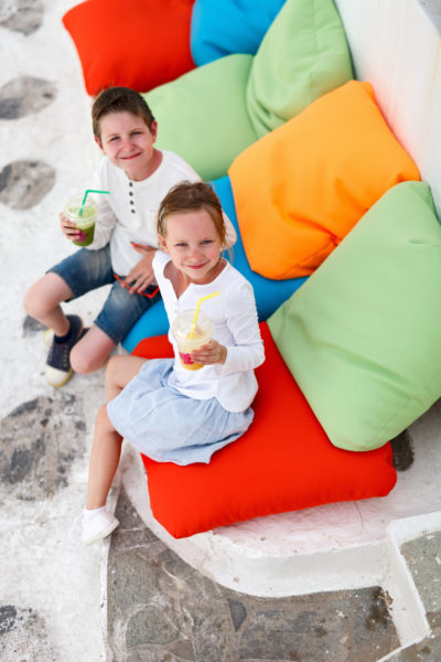 Cruise Drinks Package - two kids drinking smoothies