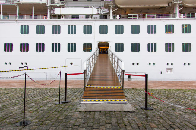 Plan A Cruise | Photo of embarkation ramp to cruise ship