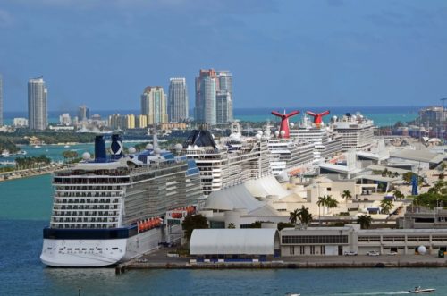 Florida Cruise Ports | photo fo 5 cruise ships in Port Miami
