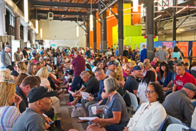 Embarkation Tips | photo of terminal filled with waiting passengers
