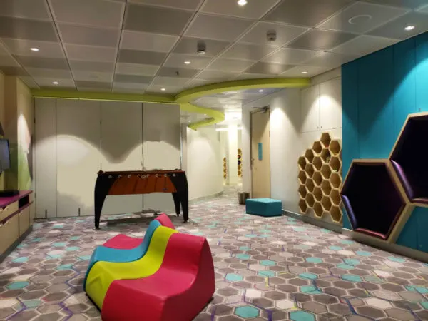 Celebrity Edge Review: Interior photo of youth club.