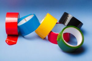 photo of rolls of colored duct tape