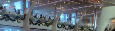 Christmas Cruise | Cruise Ship Main Dining Room Decorated For The Holidays.