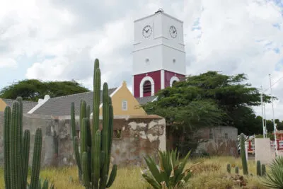 Things to do in Aruba Cruise Port | Fortress and clock tower, Oranjestad, Aruba