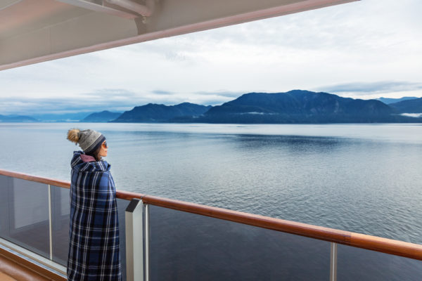 How To Remember Port and Starboard | photo of woman on Alaska cruise facing shoreline