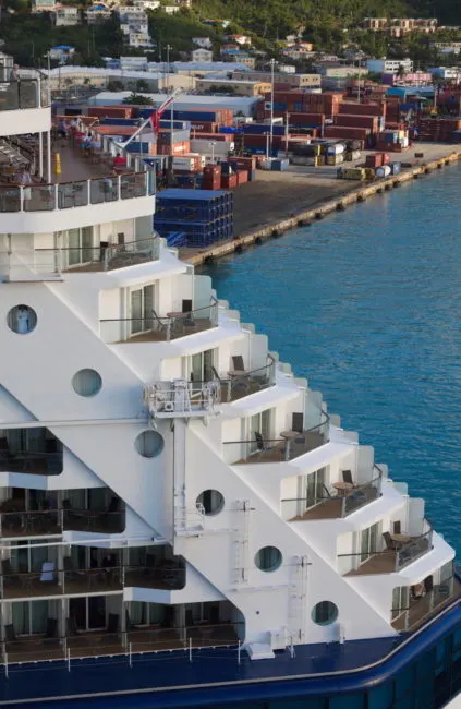 Tiered Aft Decks on a Luxury Cruise Ship