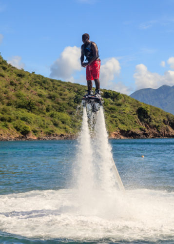 What To Do In St Kitts On A Cruise | photo of man doing exotic water sports in Cockleshell Bay