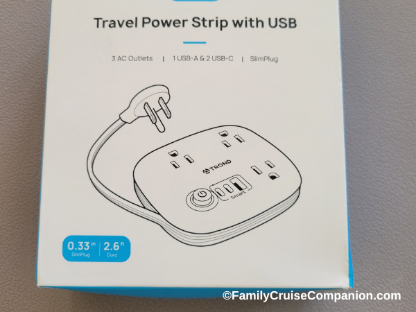 Trond power strip for travel