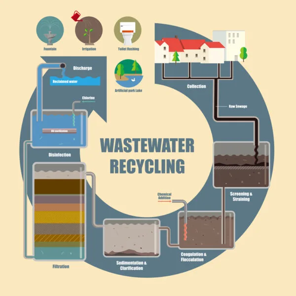 How do cruise ships get rid of human waste: an infographic of the basic process for wastewater treatment. Cruise ships have a scaled down version of this.