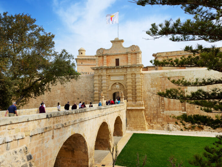 Entrance to ancient medieval city of Mdina, Malta