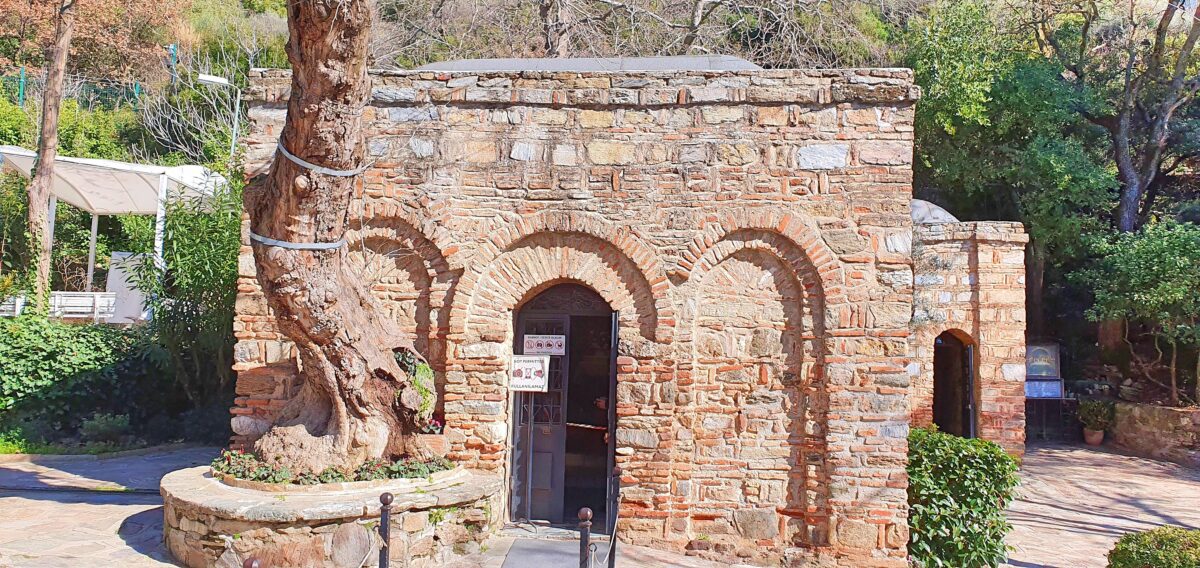 Stone chapel in the hills above Ephesus, traditionally believed to be the home of the Virgin Mary.